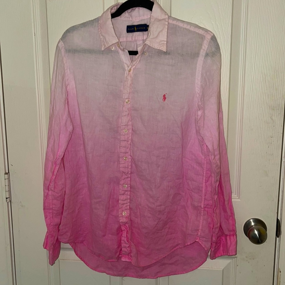Mens Ralph Lauren 100% Linen Button Down